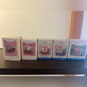 Vintage Hallmark Keepsake Cottontail Express Easter train ornament set of 5